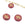 Beads wholesaler  - Czech pressed glass beads Dragonfly red opaline and gold 12mm (2)