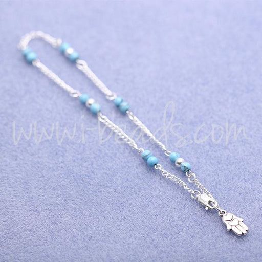 DIY Turquoise Anklet