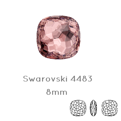 4483 Swarovski Fantasy Cushion Fancy Stone Vintage Rose - 8mm (1)