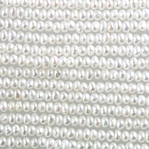 Freshwater pearls button white 2mm (1)