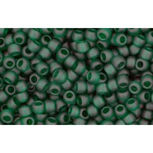 cc939F - Toho beads 15/0 round Transparent frosted green emerald (5gr)