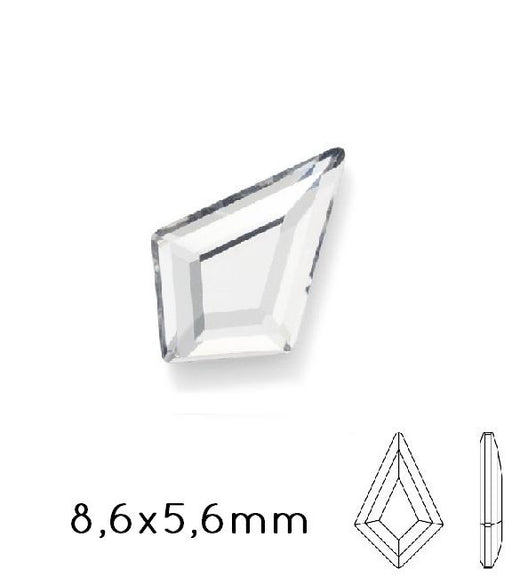 Buy 2771 Swarovski flat back KITE rhinestones crystal 8.6x5.6mm (5)
