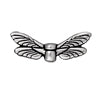 Dragonfly wings bead metal antique silver plated 20mm (1)