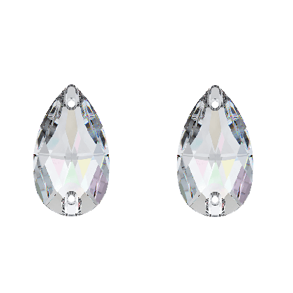 Buy Swarovski 3230 Drop SewOn Crystal AB Foiled 12x7mm (4)