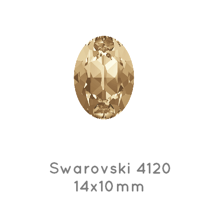 Buy Swarovski 4120 oval fancy stone Golden Shadow 14x10mm (2)