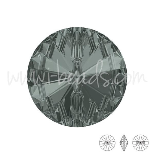 Buy 3015 Swarovski round button black diamond 12mm (2)