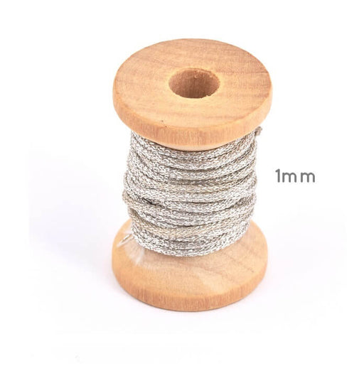 Buy Polyester and Metal Thread - SILVER 1mm (2 m)