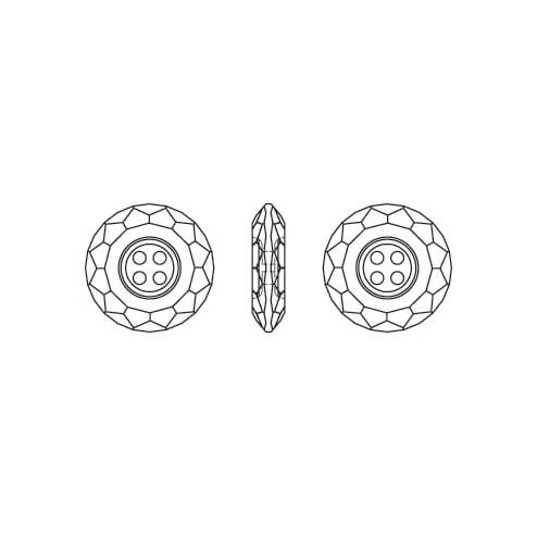 Swarovski 3008 button jet hematite 12mm (1)