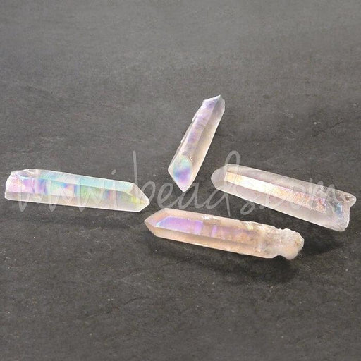 Raw crystal quartz pendants rainbow crystal (4)