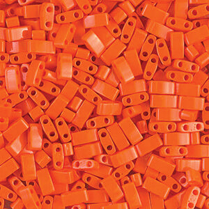 ccTLH406 -Miyuki HALF tila beads Opaque Orange 5x2.5mm (35 beads)