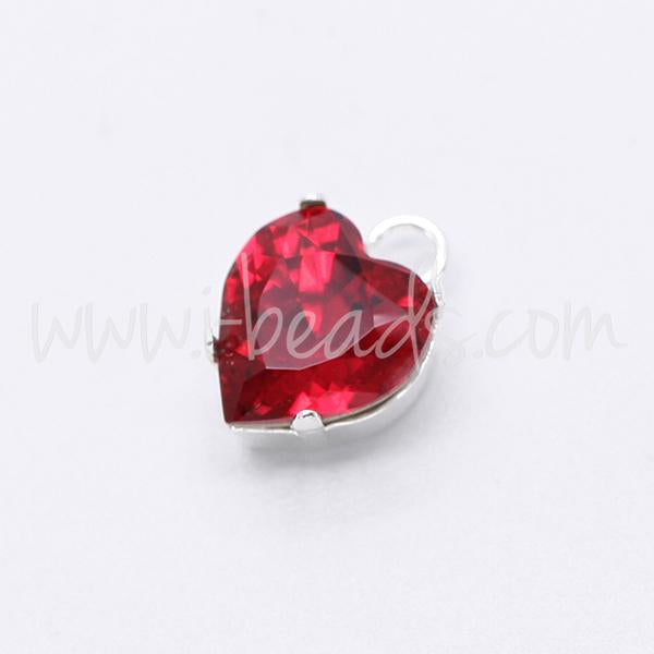 Pendant setting for Swarovski 4831 heart 11mm silver plated (1)