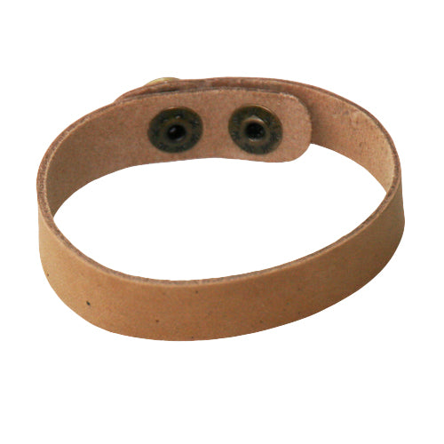 Leather cuff with brass clasp natural (1)