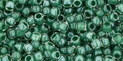 cc1070 - toho takumi lh round beads 11/0 inside color crystal emerald lined (10g)