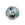 Beads wholesaler  - Murano bead round blue and silver 8mm (1)