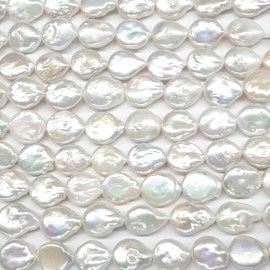Freshwater pearls coin style white 10-15mm (4)