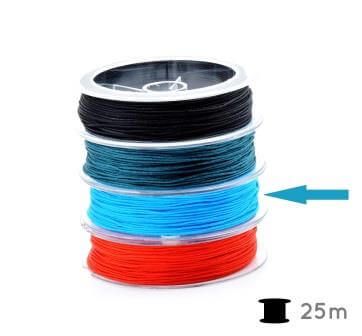 Buy Nylon braided cord high quality- 0.8mm- TURQUOISE -(sold per roll - 25m)