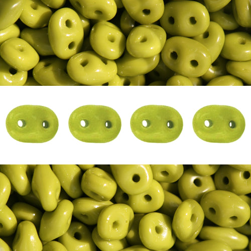 Buy Super Duo beads 2.5x5mm Opaque Olive (10g)