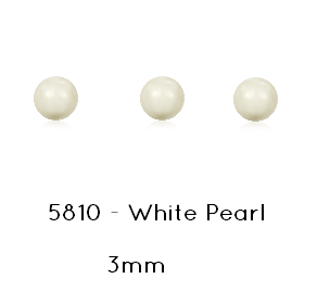 5810 Crystal4You WHITE pearl 3mmx0.5mm (40)