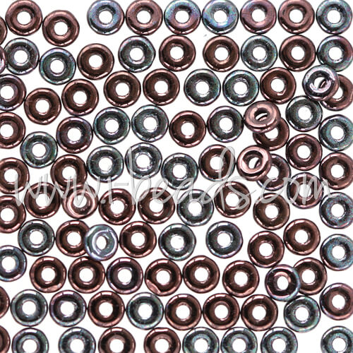 O beads 1x3.8mm luster metallic amethyst (5g)