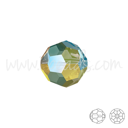 Swarovski 5000 round beads crystal iridescent green 6mm (10)