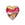 Beads wholesaler  - Murano bead heart pink and gold 10mm (1)