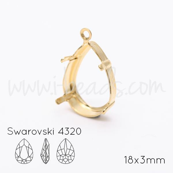 pendant setting for Swarovski 4320 18x13mm gold plated (1)