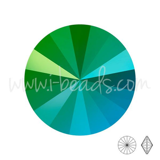 Swarovski 1122 rivoli crystal scarabaeus green 12mm (1)