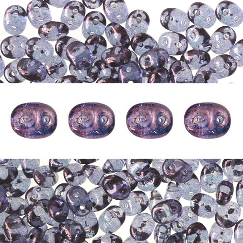 Buy Super Duo beads 2.5x5mm luster transparent amethyst (10g)