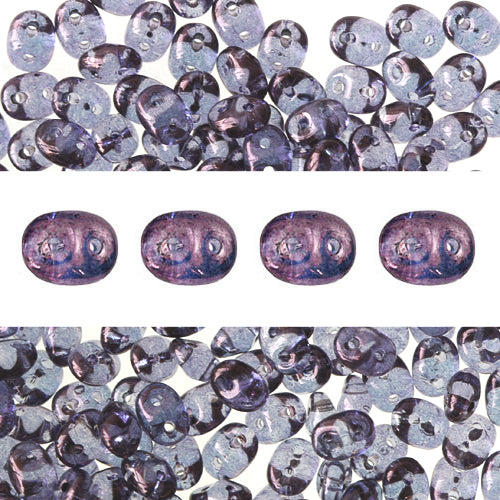 Buy Super Duo beads 2.5x5mm luster transparent amethyst (10g)
