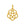 Beads wholesaler  - Stainless Steel Pendants, Round flower with jump ring, Golden, 13mm (1)