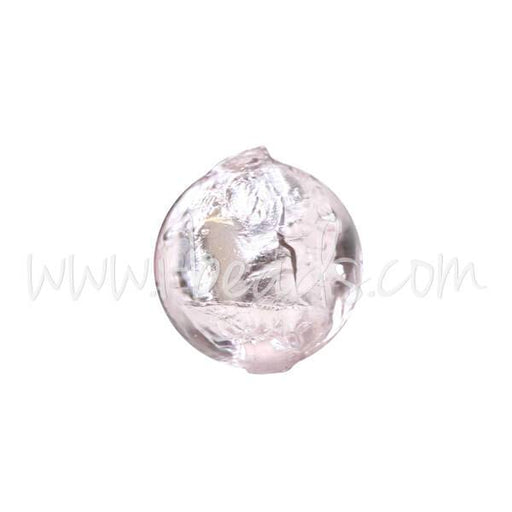 Buy Murano bead round amethyst and silver 6mm (1)