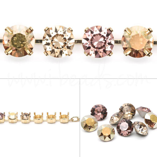 DIY Bracelet setting with Swarovski Crystal Xirius Golden mix