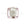 Beads wholesaler  - Murano bead cube crystal pale rose and silver 6mm (1)