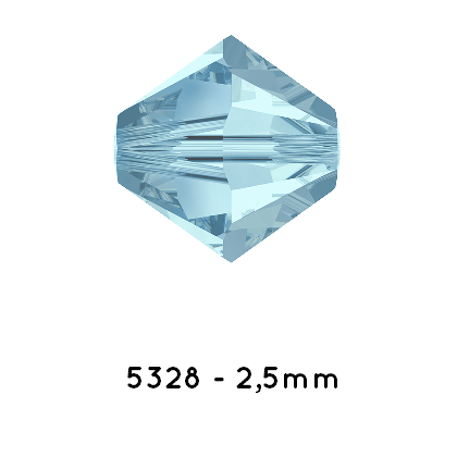 Buy Swarovski 5328 Xillion bead crystal AQUAMARINE 2,5mm (x40)