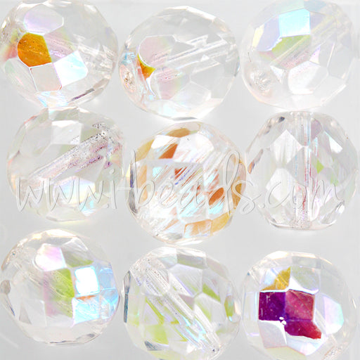Buy Perles facettes de bohème crystal ab 12mm (6)