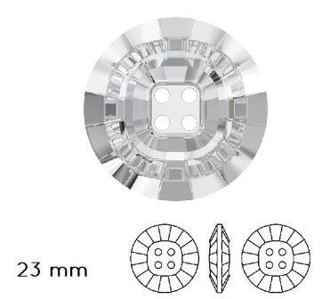 Swarovski 3018 Rivoli CB Button Crystal Foiled 23mm -(1)