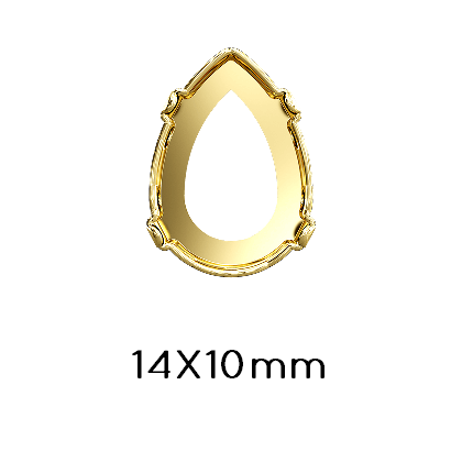 Buy Swarovski 4320/S PEAR Setting 14x10mm GOLD (1)