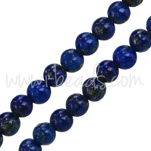 Natural Lapis Lazuli Tiger Round Beads 5,7-6,4mm strand (1)