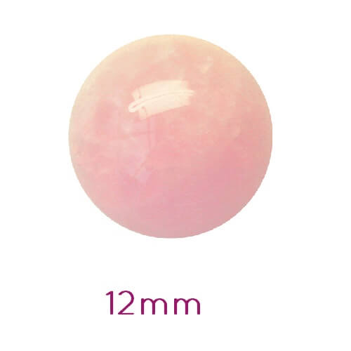 Round cabochon rose quartz 12mm (1)