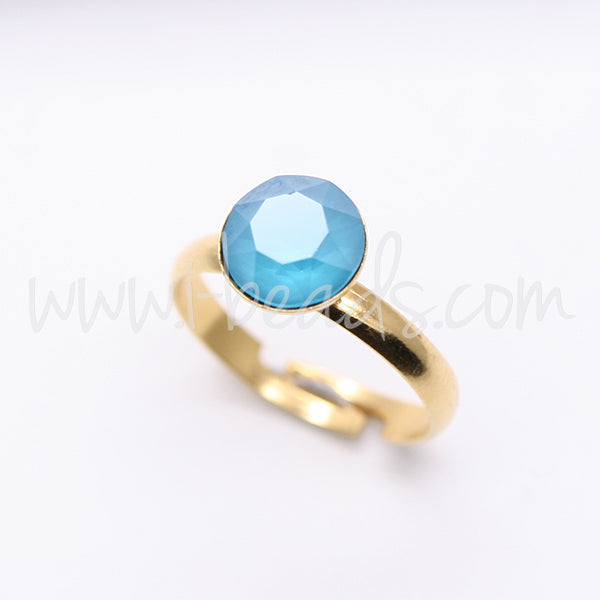 Adjustable ring cupped setting for Swarovski 1088 SS39 gold plated (1)