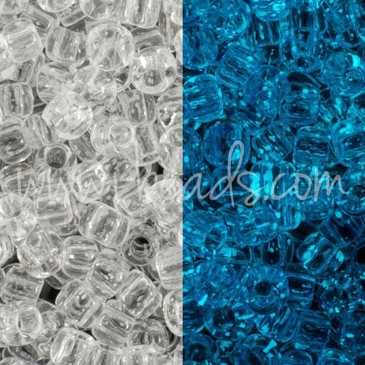 cc2701 - Toho beads 11/0 Glow in the dark crystal/glow blue (10g)