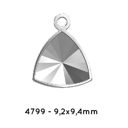 Buy Swarovski 4799/J Kaleidoscope Triangle Fancy Stone settings rhodium 9,2x9,4mm (2)