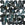 Beads wholesaler  - Czech fire-polished beads jet picasso 6mm (50)