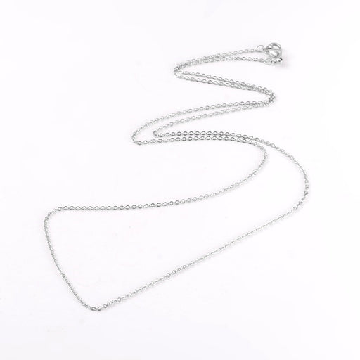 Stainless Steel Chain- Necklaces, with Lobster Claw Clasps, Stainless Steel Color-70cm (1)