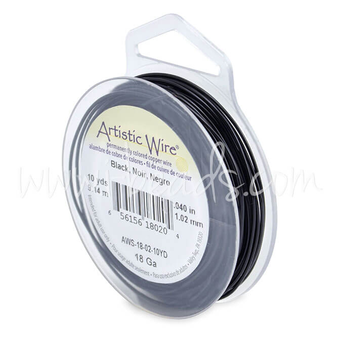 Artistic wire 18 gauge black, 9.1m (1)
