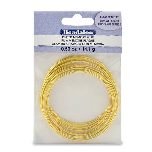 Beadalon gold colour memory wire bracelet