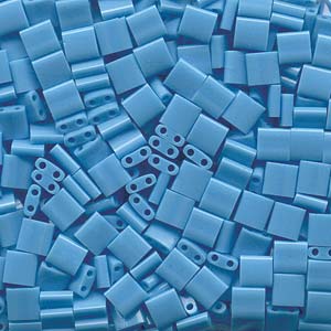 Cc413 - Miyuki tila beads turquoise blue 5mm (25 beads)