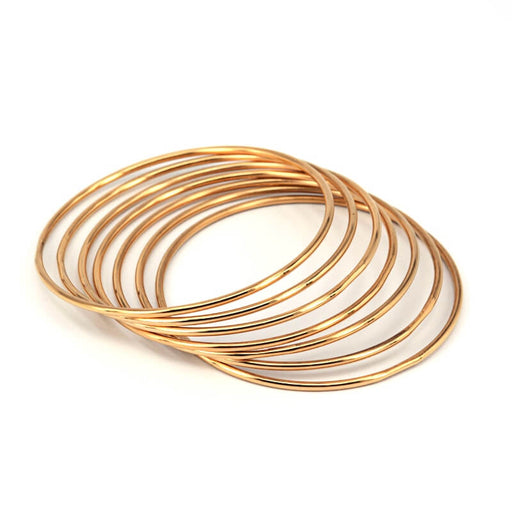 Buy Stainless Steel Bangle, Golden- 66mm inner diameter, 3mm thick (1)