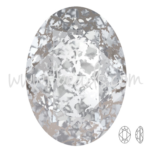 Buy Swarovski 4120 oval fancy stone crystal silver patina 18x13mm (1)
