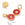 Beads wholesaler  - Charm, pendant gold plated 18K quality - Zircon strass-RED enamel 8mm (1)